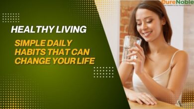 Woman holding a glass, promoting health.