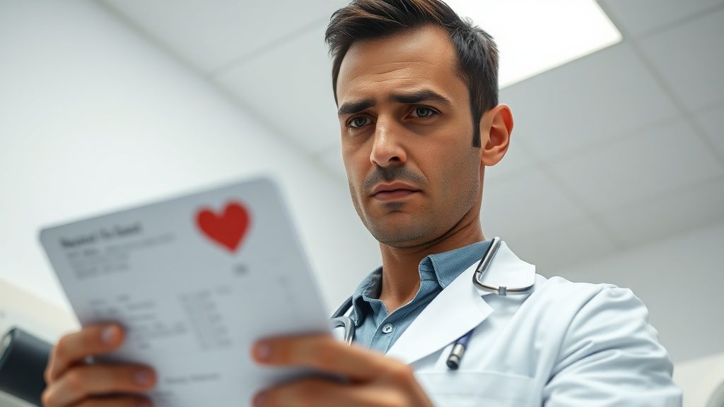 Doctor reviewing cardiovascular health results linked to a high-sodium high-fat diet